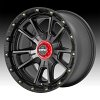 KMC KM100 Sync Machined Black Grey Tint Custom Truck Wheels 8